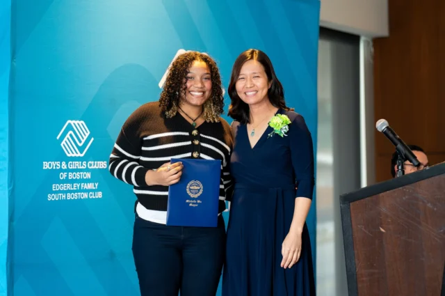 On Friday, we had the honor of celebrating the 49th Annual St. Patrick’s Day Luncheon hosted by the Edgerley Family South Boston Boys & Girls Club! ☘️🎉 

A huge congratulations to South Boston’s Youth of the Year, Jomairy, who delivered an inspiring speech and received numerous honors from the City.

Special thanks to Mayor Wu for joining us in celebrating our young people and the incredible impact of our Clubs in the community!💚

#BGCBoston #StPatricksDay #SouthBoston